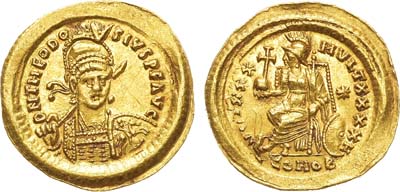 Лот №27,  Римская империя. Император Феодосий II. Солид 430-440 гг.