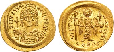 Лот №30,  Византийская Империя. Император Юстиниан I. Солид 542-565 гг.
