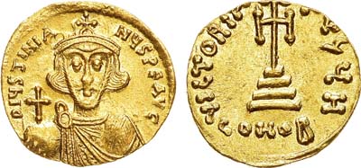Лот №35,  Византийская империя. Император Юстиниан II. Солид 685-687 гг.