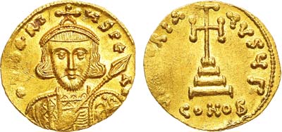 Лот №36,  Византийская империя. Император Тиберий III Апсимар. Солид 698-705 гг.