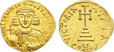 Лот №37,  Византийская империя. Император Анастасий II Артемий. Солид 713-715 гг.
