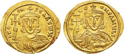 Лот №38,  Византийская империя. Император Константин V. Солид 741-751 гг.