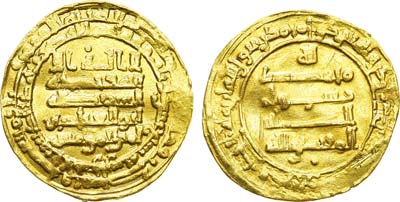 Лот №48,  Аббасидский Халифат. Халиф Абуль-Фадль Джафар ибн Абдуллах аль-Муктадир Биллах (895-932). Динар 317 г.х. (928 г.).