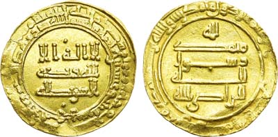 Лот №49,  Аббасидский Халифат. Халиф Абуль-Аббас Ахмад ибн Джафар ар-Ради Биллах (907-940 гг). Динар 323 г.х. (934 год).