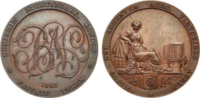Лот №62,  Британская империя. Токен Бенджамина Найтингейла. 1/2 пенни 1843 года.