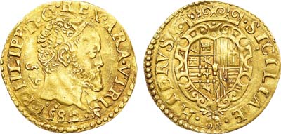 Лот №71,  Италия. Неаполитанское королевство. Король Филипп II Испанский. Скудо 1582 года.