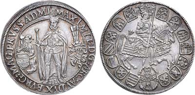 Лот №84,  Священная Римская империя. Тевтонский орден. Эрцгерцог Максимилиан I Австрийский. 1/4 талера 1615 года.