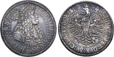 Лот №90,  Священная Римская империя. Австрия. Император Леопольд I. 2 талера 1657-1705 гг.