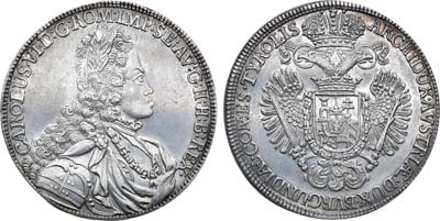 Лот №92,  Священная Римская империя. Австрия. Император Карл VI. 1/2 талера 1714-1724 гг.