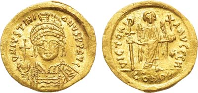 Лот №104,  Византийская империя. Император Юстиниан I. Солид 542-565 гг.