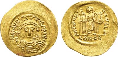 Лот №108,  Византийская империя. Император Маврикий Тиберий. Солид 582-602 гг.