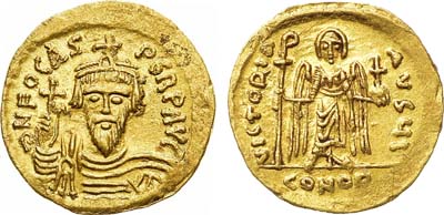 Лот №111,  Византийская империя. Император Фока. Солид 609-610 гг.