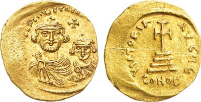 Лот №113,  Византийская империя. Император Ираклий. Солид 613-616 гг.