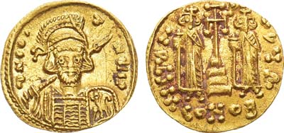 Лот №121,  Византийская империя. Император Константин IV. Солид 674-681 гг.