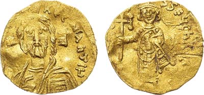 Лот №123,  Византийская империя. Император Юстиниан II. Тремисс 692-695 гг.