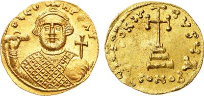 Лот №124,  Византийская империя. Император Леонтий. Солид 695-698 гг.