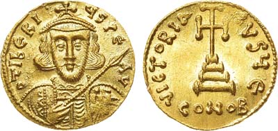 Лот №125,  Византийская империя. Император Тиберий III. Солид 698-705 гг.