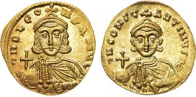 Лот №131,  Византийская империя. Император Лев III Исавр. Солид 717-741 гг.