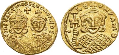 Лот №134,  Византийская империя. Император Константин V Копроним. Солид 757-775 гг.