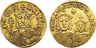 Лот №141,  Византийская империя. Император Феофил. Солид 830-840 гг.