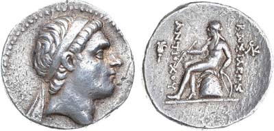 Лот №183,  Империя Селевкидов. Царь Антиох III Великий. Тетрадрахма 223-187 гг до н.э.