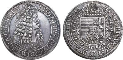 Лот №199,  Священная Римская империя. Австрия. Император Леопольд I Габсбург. Талер 1699 года.