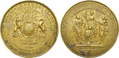 Лот №211,  Великобритания. Король Георг II. Медаль 1759 года. В память о британских победах 1758-1759 гг.