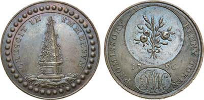 Лот №212,  Великобритания. Король Георг III. Уорикшир. Токен. 1 пенни 1796 года. Долговое обязательство.