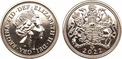 Лот №216,  Великобритания. Королева Елизавета II. Соверен 2022 года. Платиновый юбилей королевы.