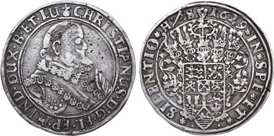 Лот №217,  Германия. Княжество Брауншвейг-Люнебург-Целле. Князь Кристиан фон Минден. Талер 1629 года.