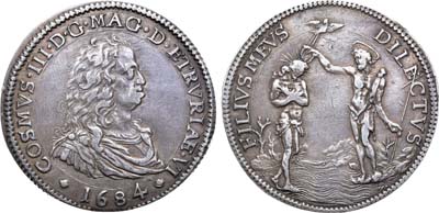 Лот №258,  Италия. Великое герцогство Тосканское. Великий герцог Козимо III Медичи. Пиастр 1684 года.