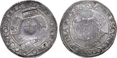 Лот №306,  Царь Алексей Михайлович. Ефимок с признаком 1655 года.