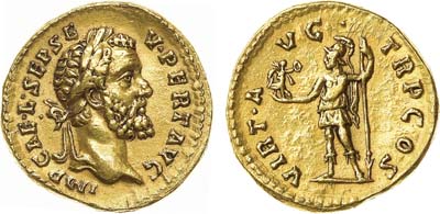 Лот №61,  Римская империя. Император Септимий Север. Ауреус 193 года.