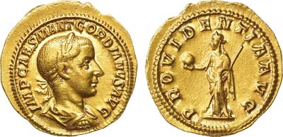 Лот №68,  Римская империя. Император Гордиан III Пий. Ауреус 238-239 гг.