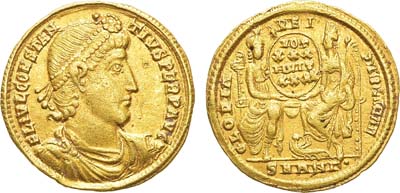 Лот №75,  Римская империя. Император Констанций II Август. Солид 353-355 года.