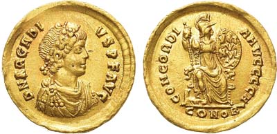 Лот №78,  Римская империя. Император Аркадий. Солид 383-387 гг.