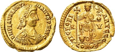 Лот №85,  Римская империя. Император Валентиниан III. Солид 426-445 гг.