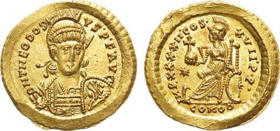 Лот №86,  Византийская империя. Император Феодосий II. Солид  408-450 гг.
