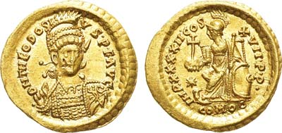 Лот №88,  Византийская империя. Император Феодосий II. Солид 441-450 гг.