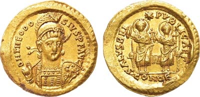 Лот №89,  Византийская Империя. Император Феодосий II. Солид 408-450 гг.