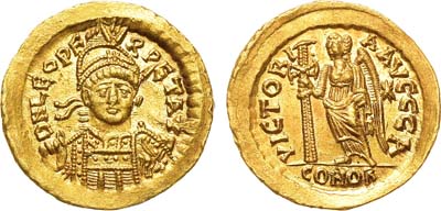 Лот №90,  Византийская империя. Император Лев I. Солид 457-473 гг.