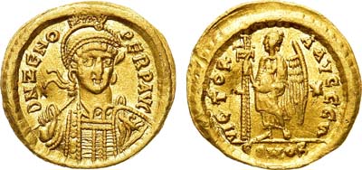 Лот №93,  Византийская империя. Император Зенон. Солид 476-491 гг.