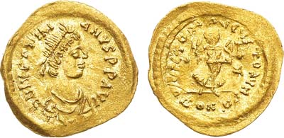 Лот №99,  Византийская империя. Император Юстиниан I. Тремисс 527-565 гг.