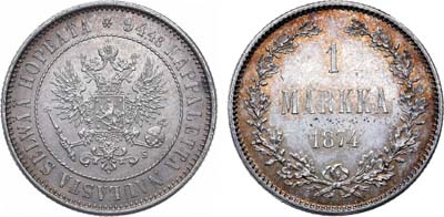 Лот №815, 1 марка 1874 года. S.