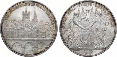 Лот №233,  Швейцарская конфедерация. 5 франков 1876 года. Стрелковый фестиваль в Лозанне.