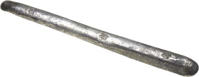 Лот №256,  Платежный слиток. Гривна Ливонского типа второй половины XIII -  ХIV вв. с тремя клеймами.