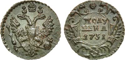 Лот №347, Полушка 1731 года.