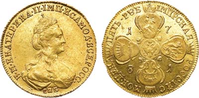 Лот №494, 5 рублей 1781 года. СПБ-TI.