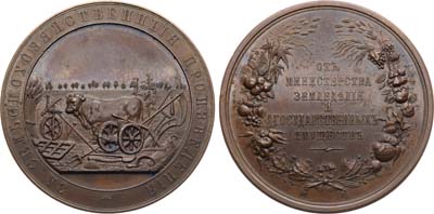 Лот №830, Медаль Министерства земледелия и государственных имуществ 