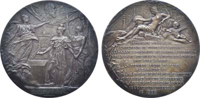Лот №868, Медаль 1900 года. В память открытия моста Императора Александра III в Париже.